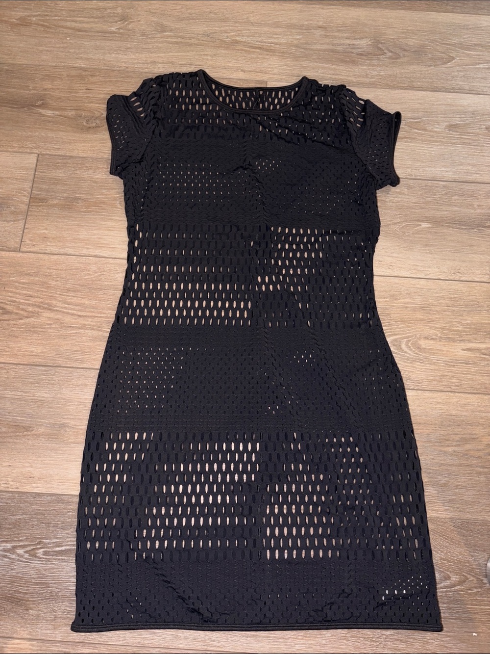 ALO Yoga Black Crochet Mini Dress. Never worn. Gorgeous